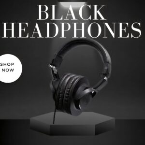 black headphones