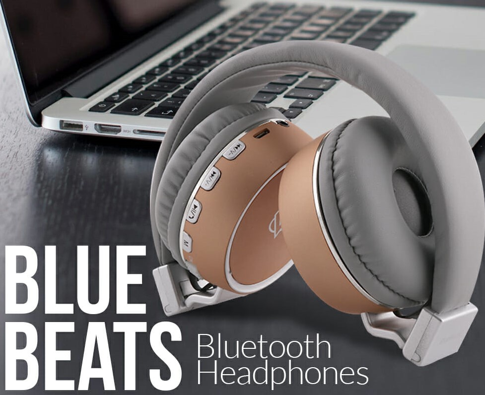 beats blue headphones