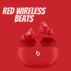 red wireless Beats