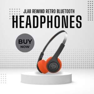 jlab orange retro headphones