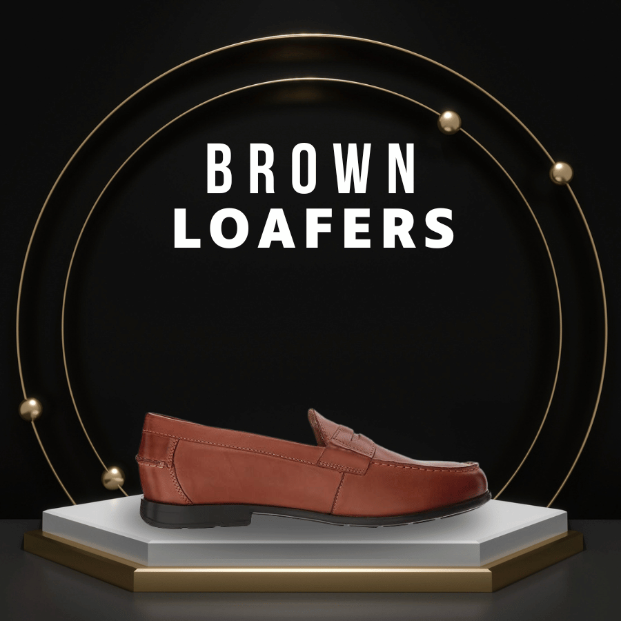 brown loafers