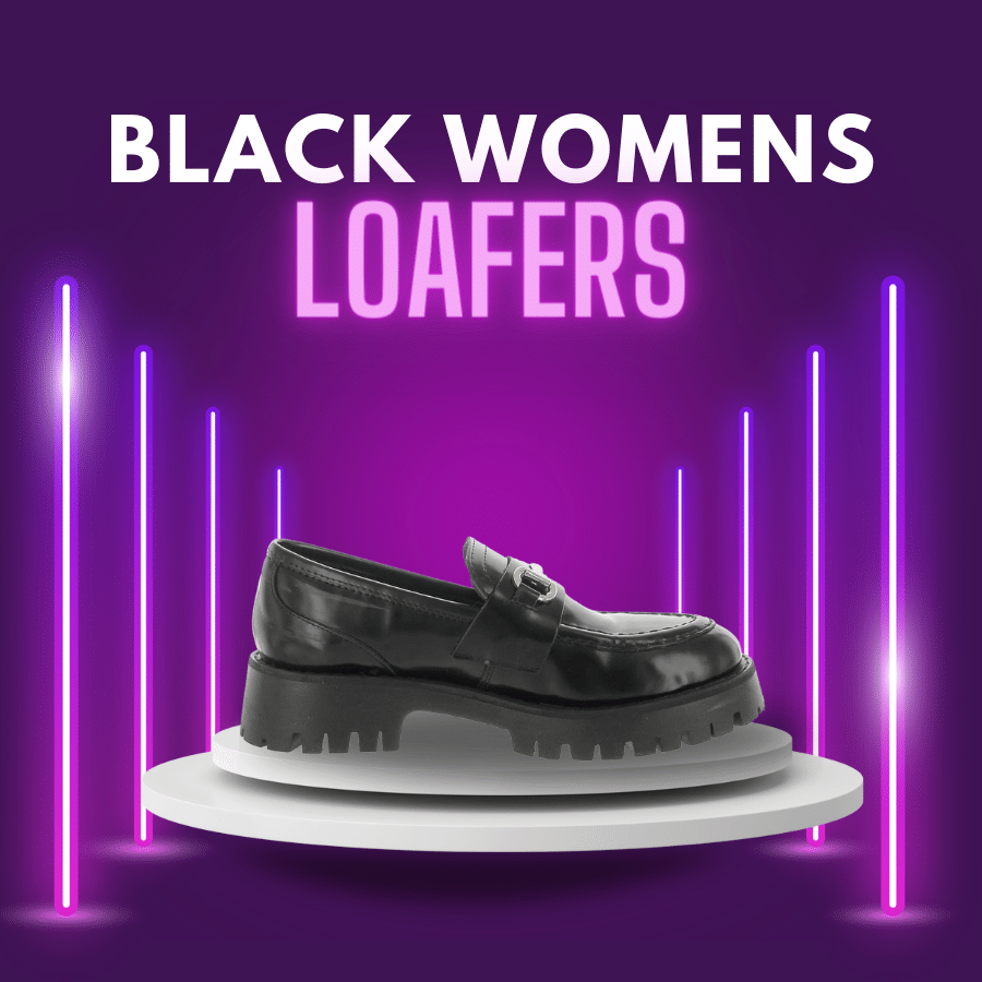 black womens Loafers