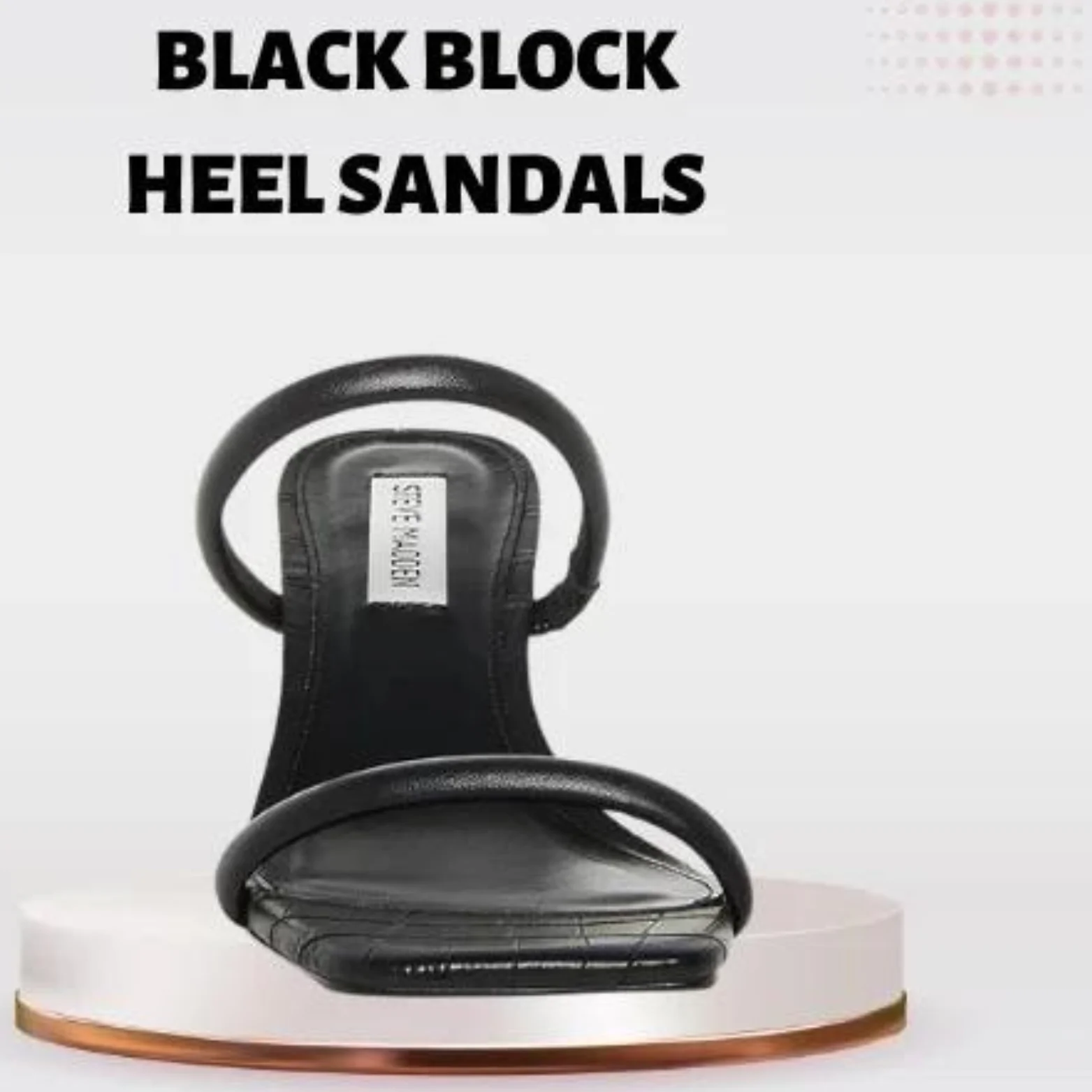 Black Block Heel Sandals