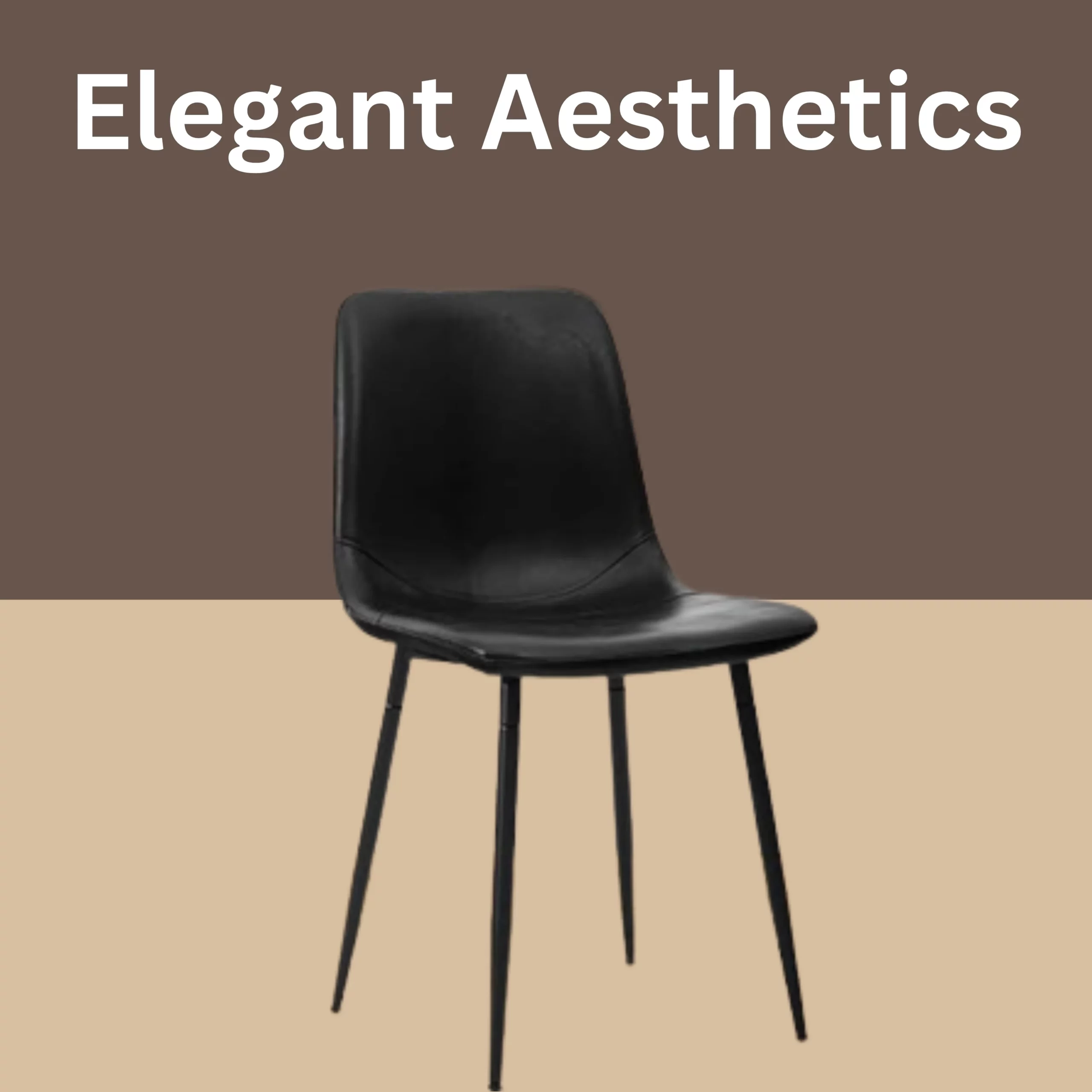 black leather dining chair