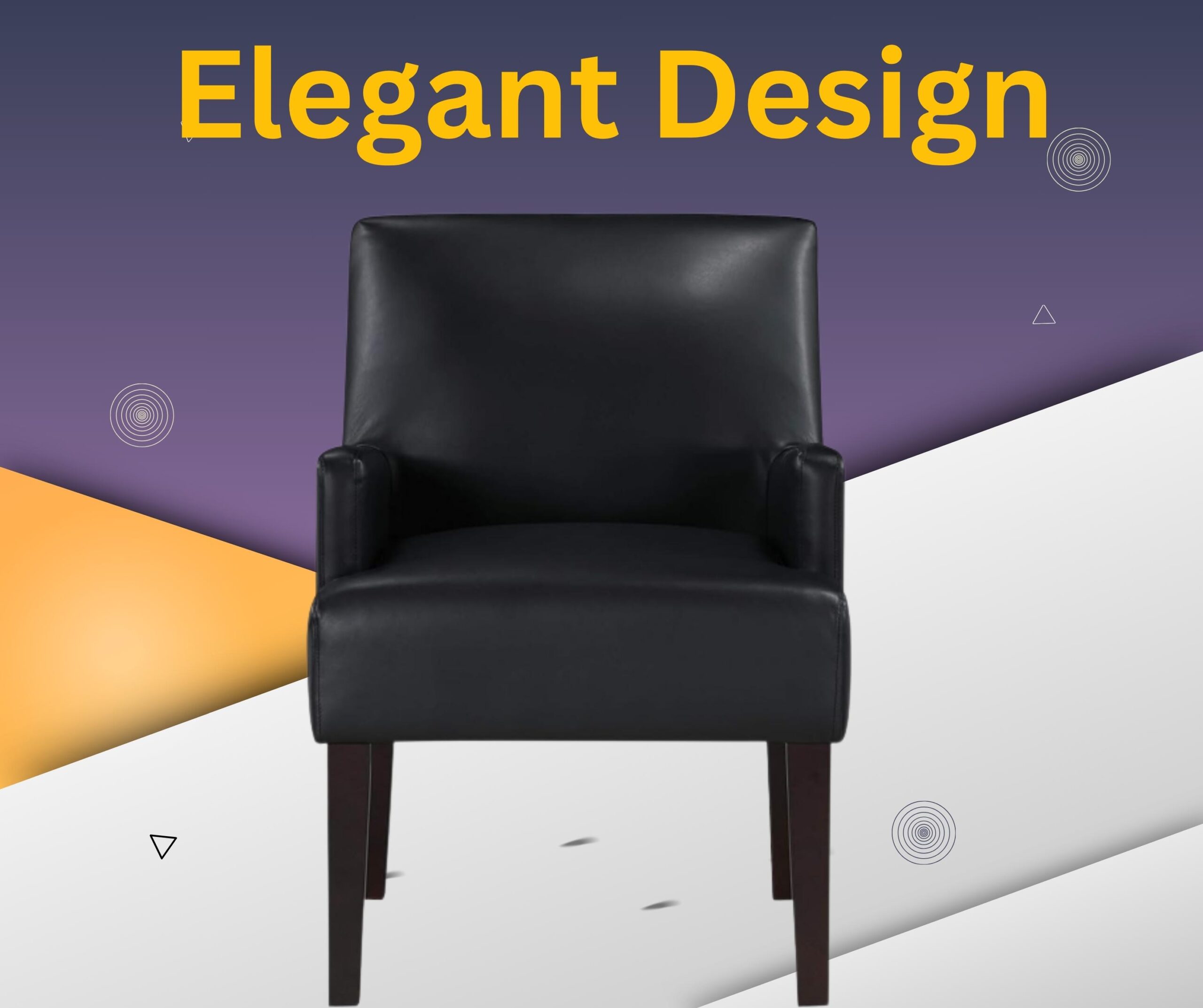 modern black leather chair