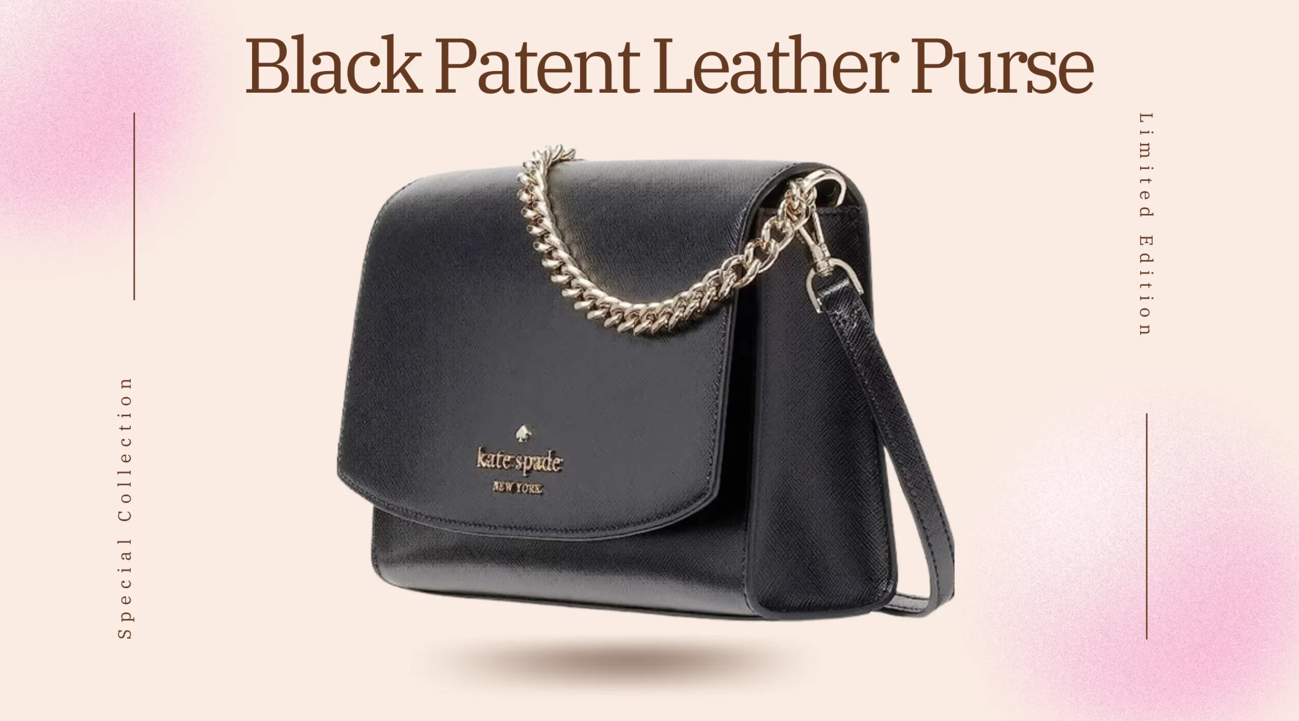 Black Patent Leather Purse