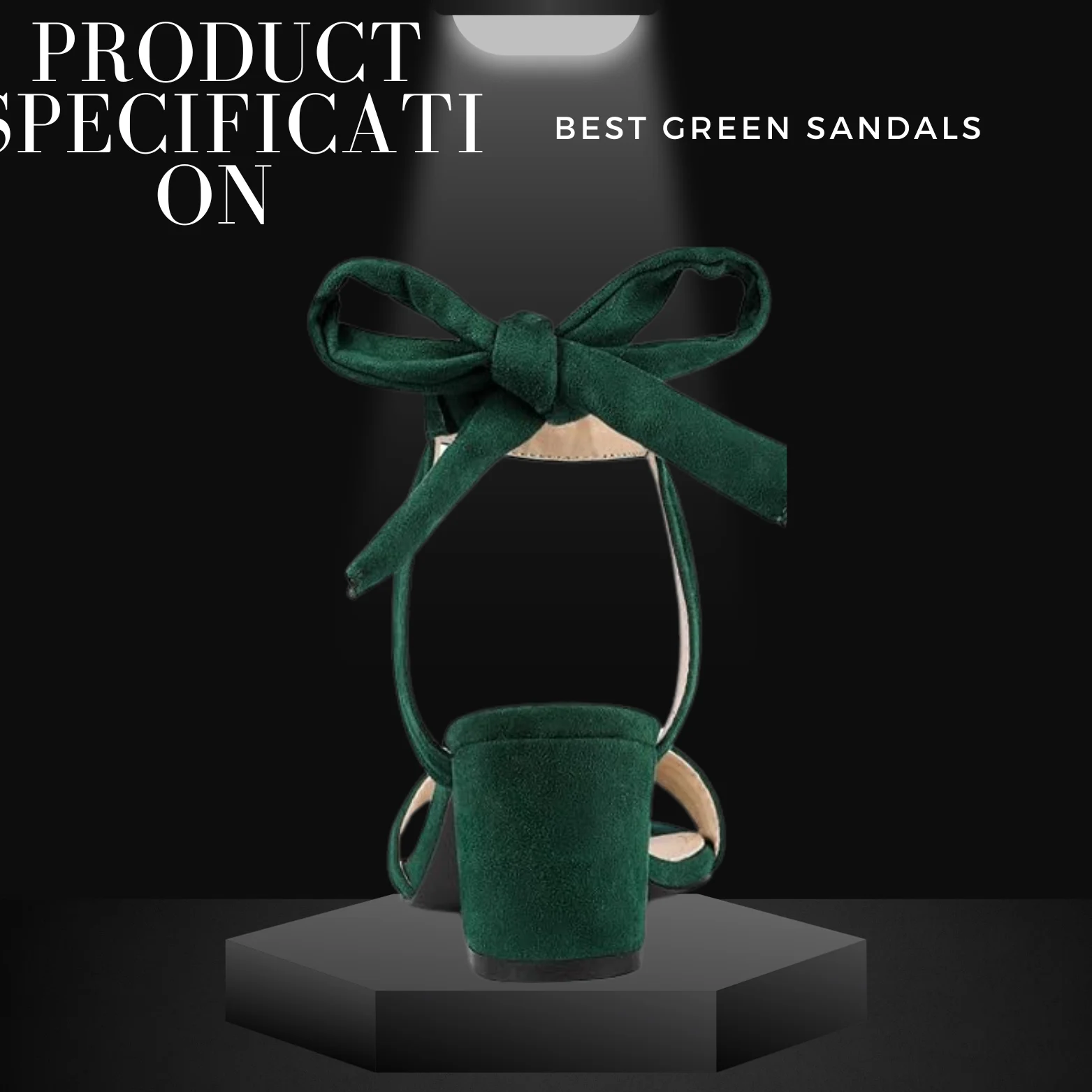 Green Block Heel Sandals