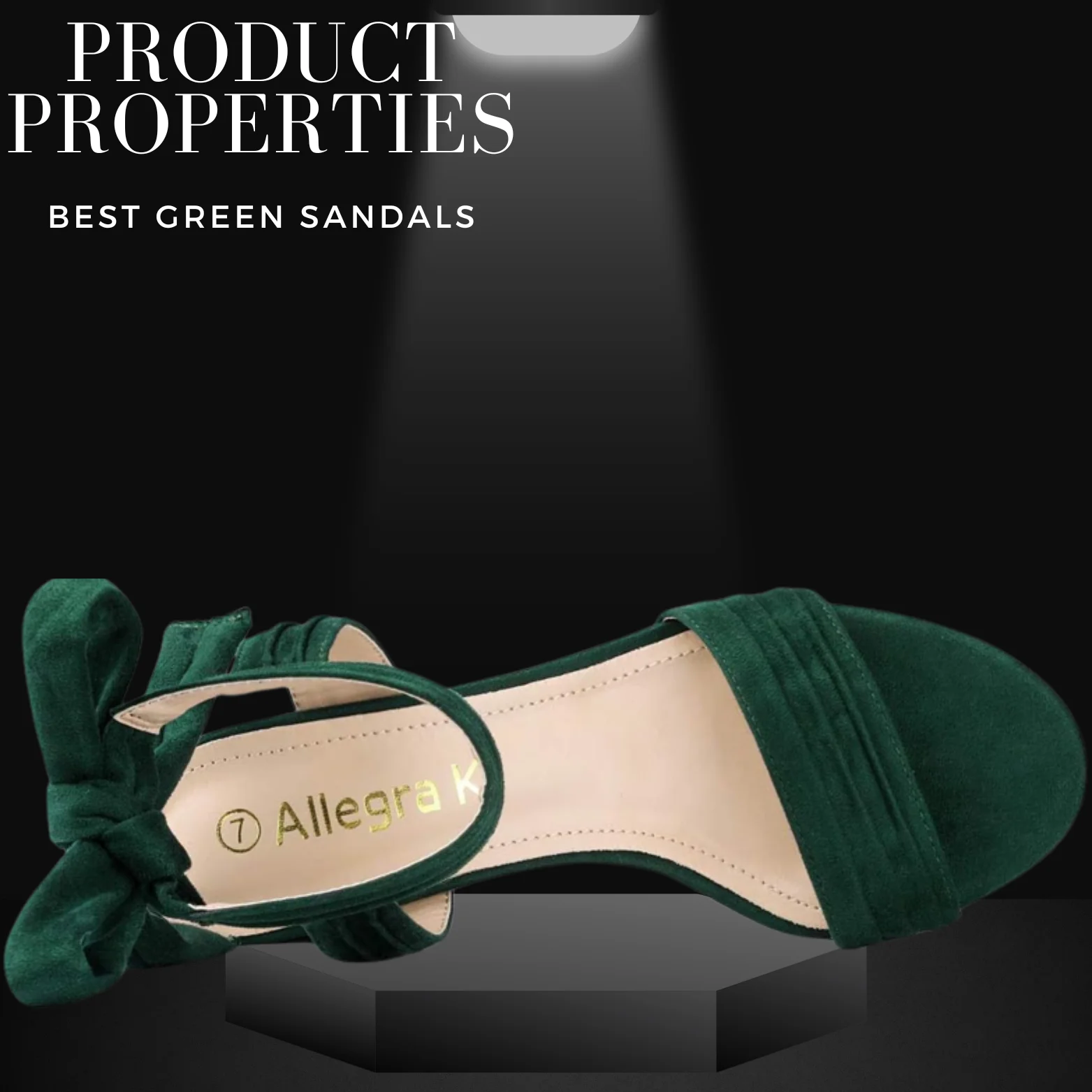 Green Block Heel Sandals