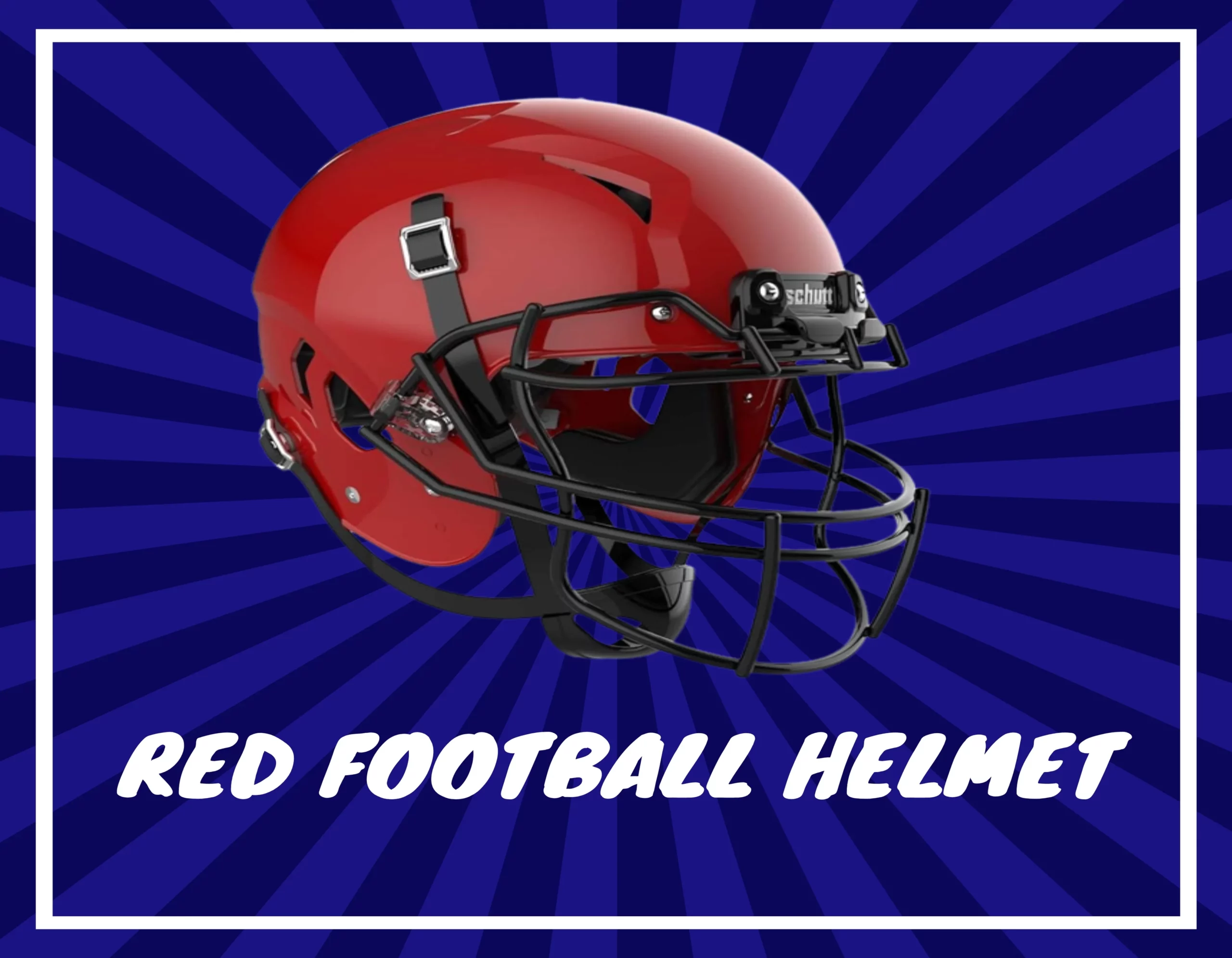 Red Football Helmet