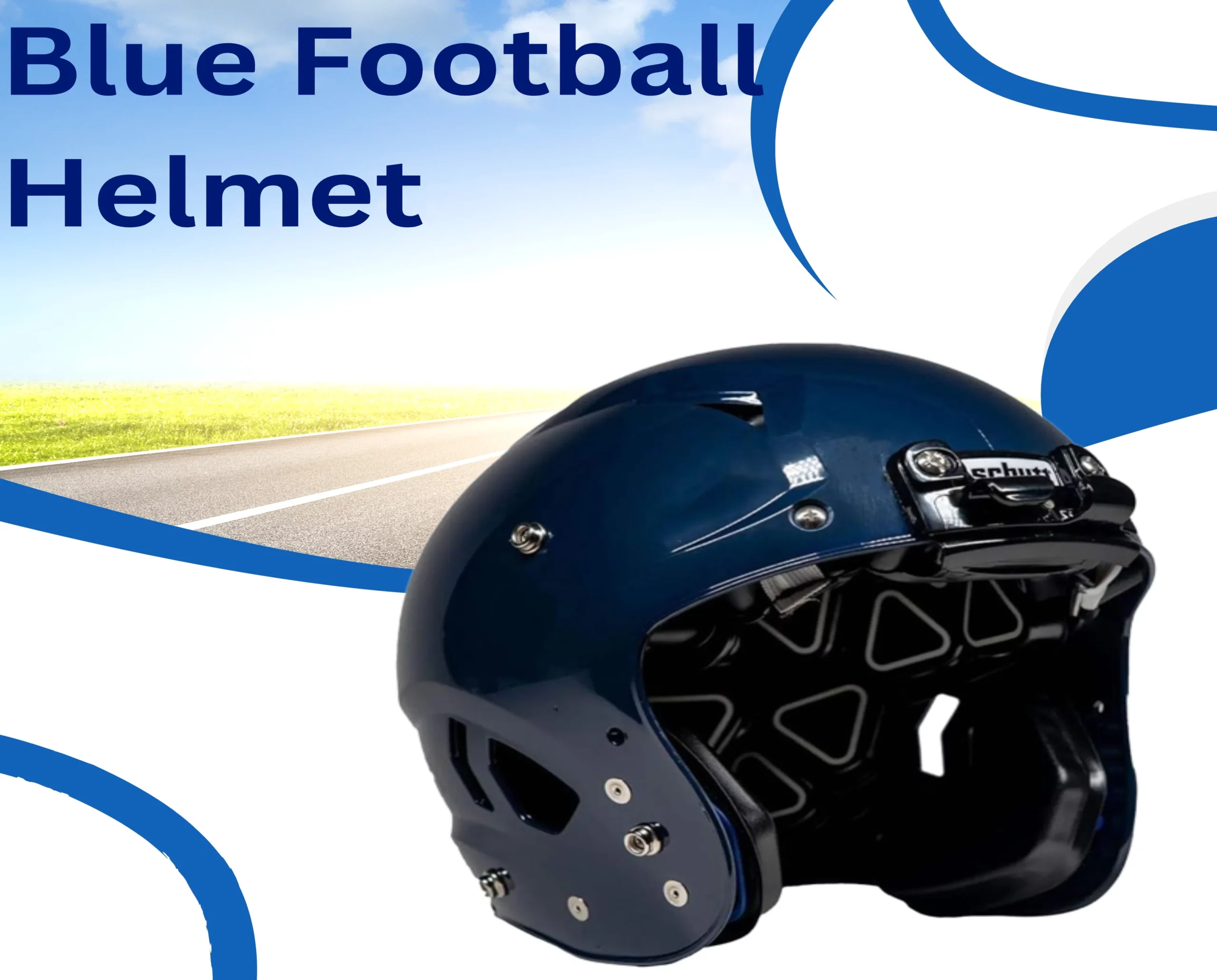 Blue Football Helmet