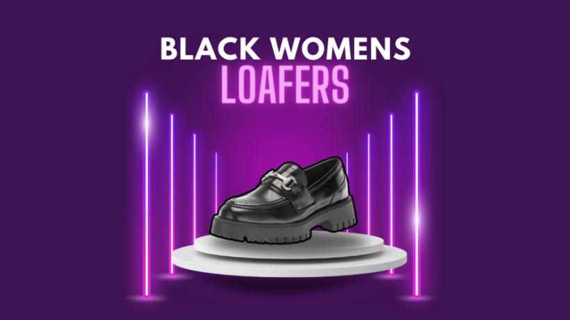 black womens Loafers