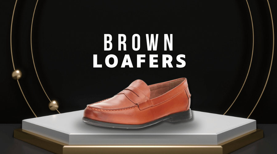 brown loafers