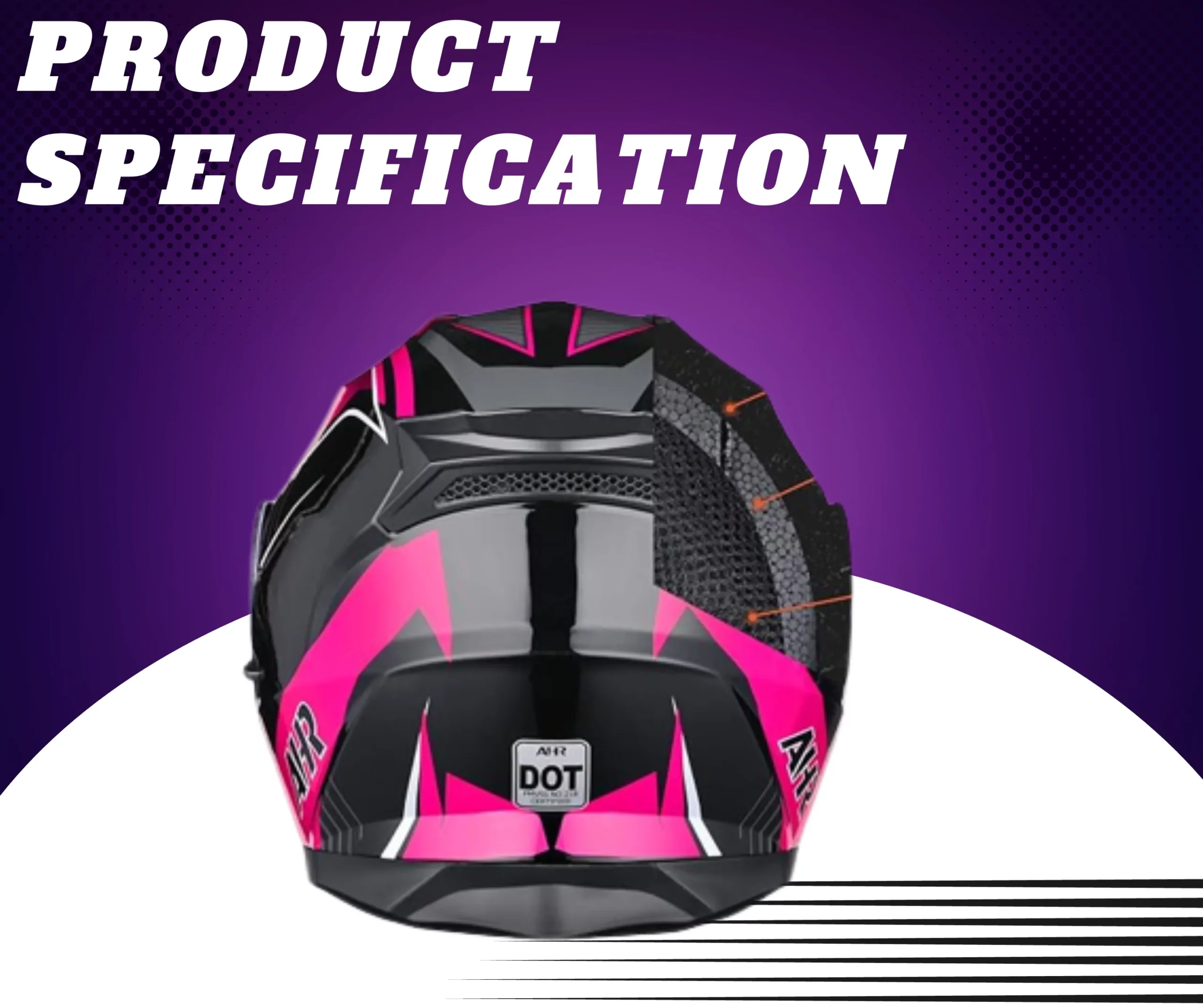 Pink Motorcycle Helmet