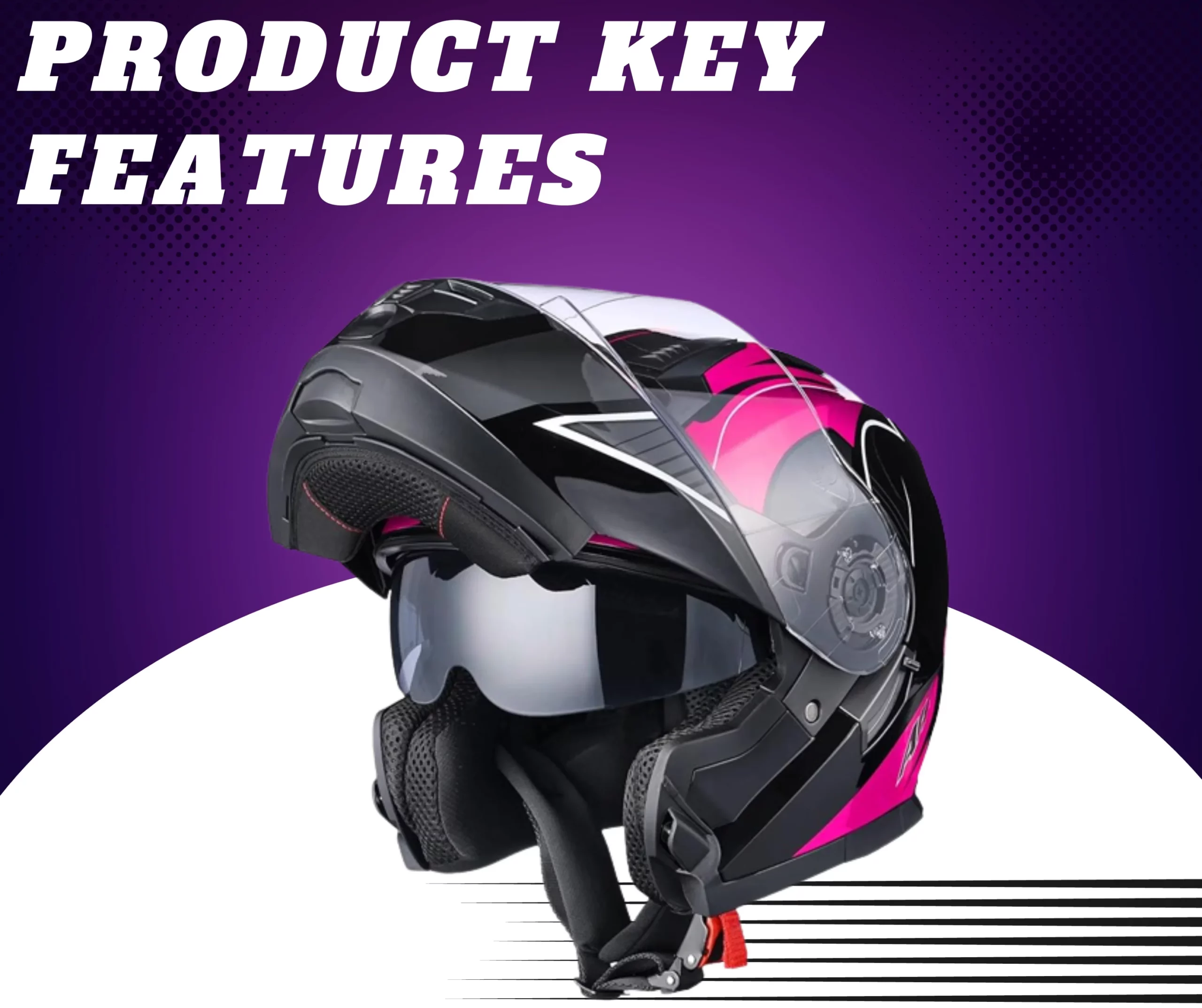 Pink Motorcycle Helmet