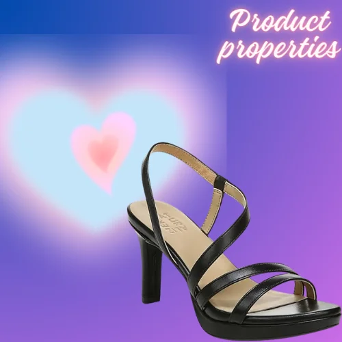 Black high heel sandals