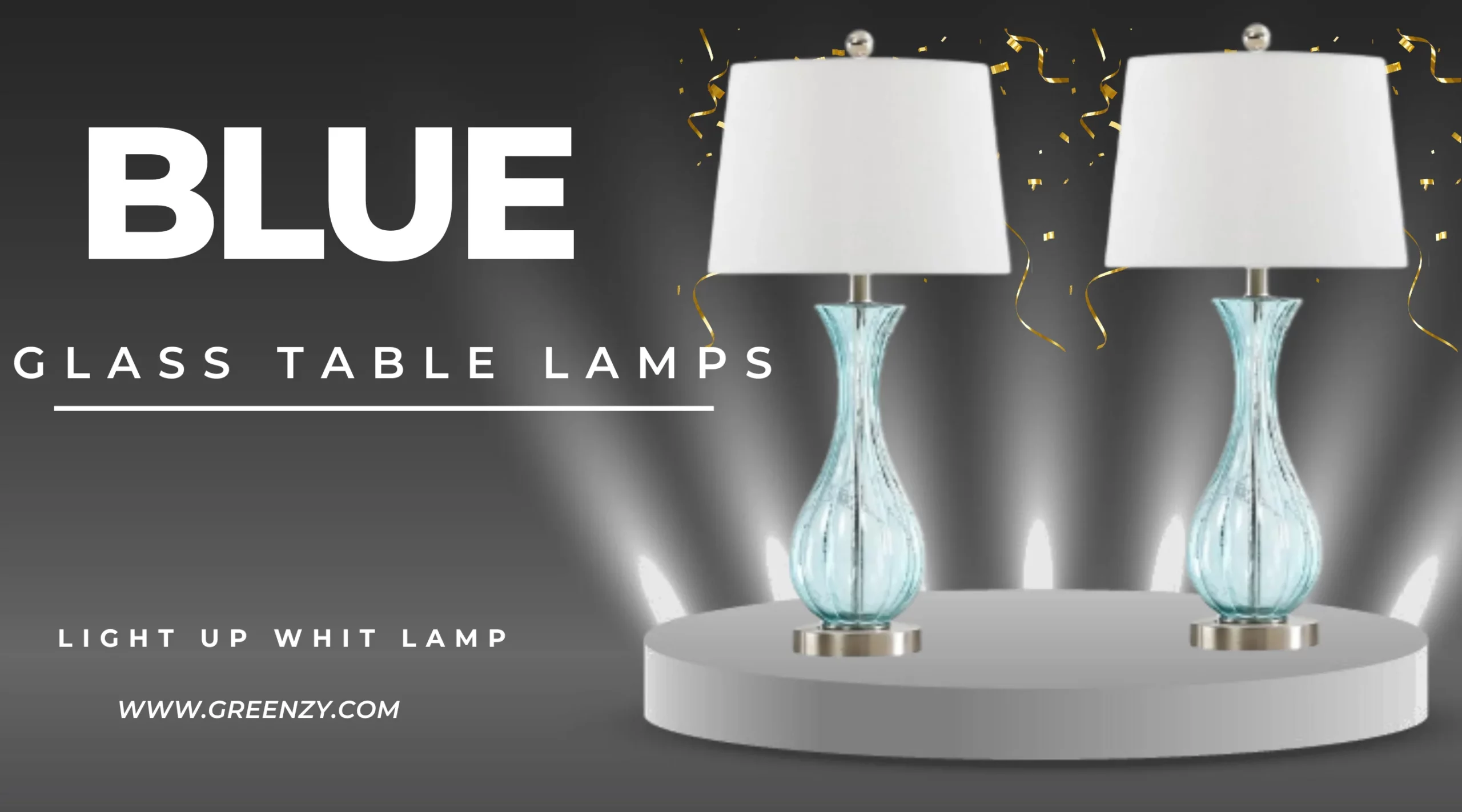 Blue Glass Table Lamps