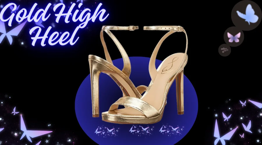 Gold High Heel Sandals