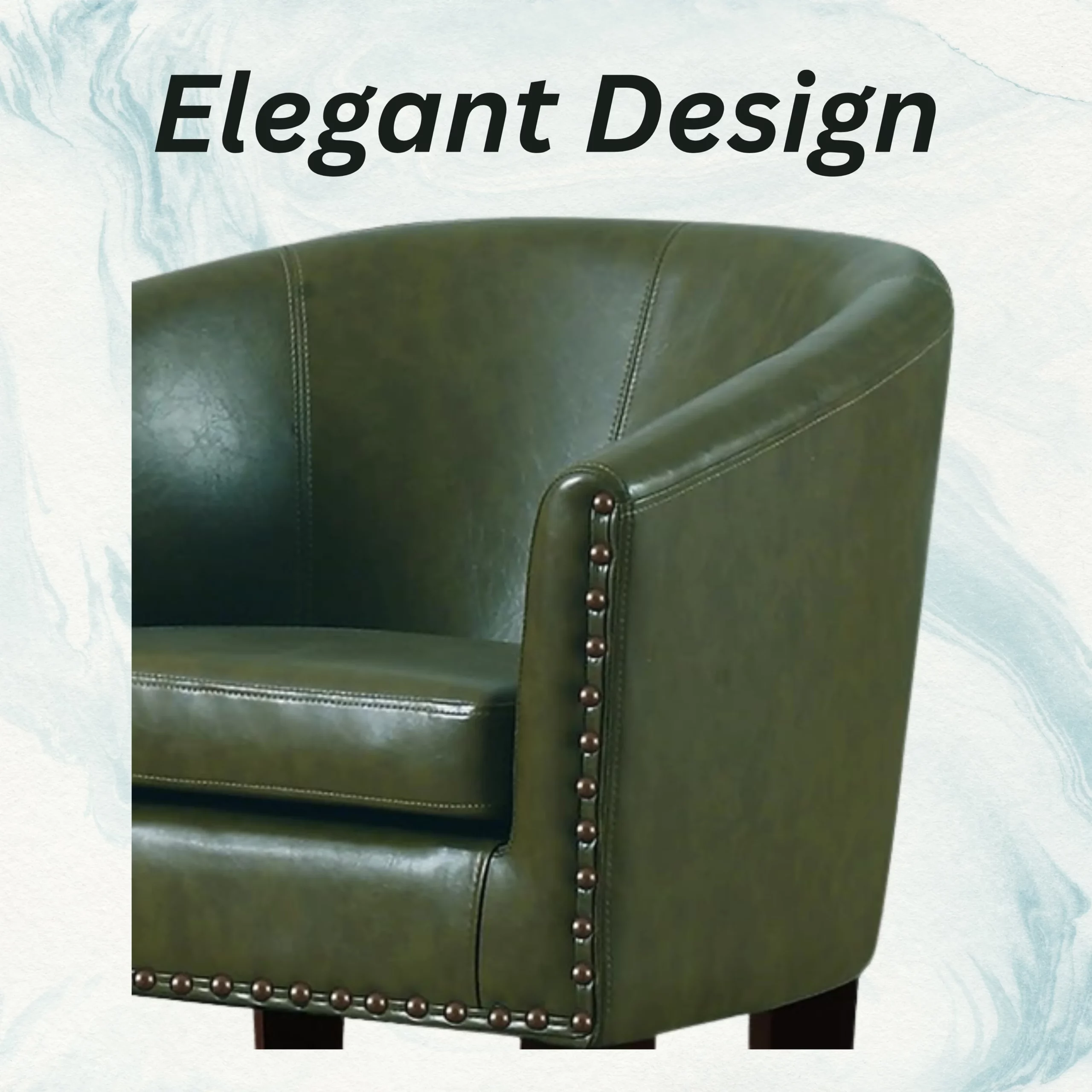 green leather office chair