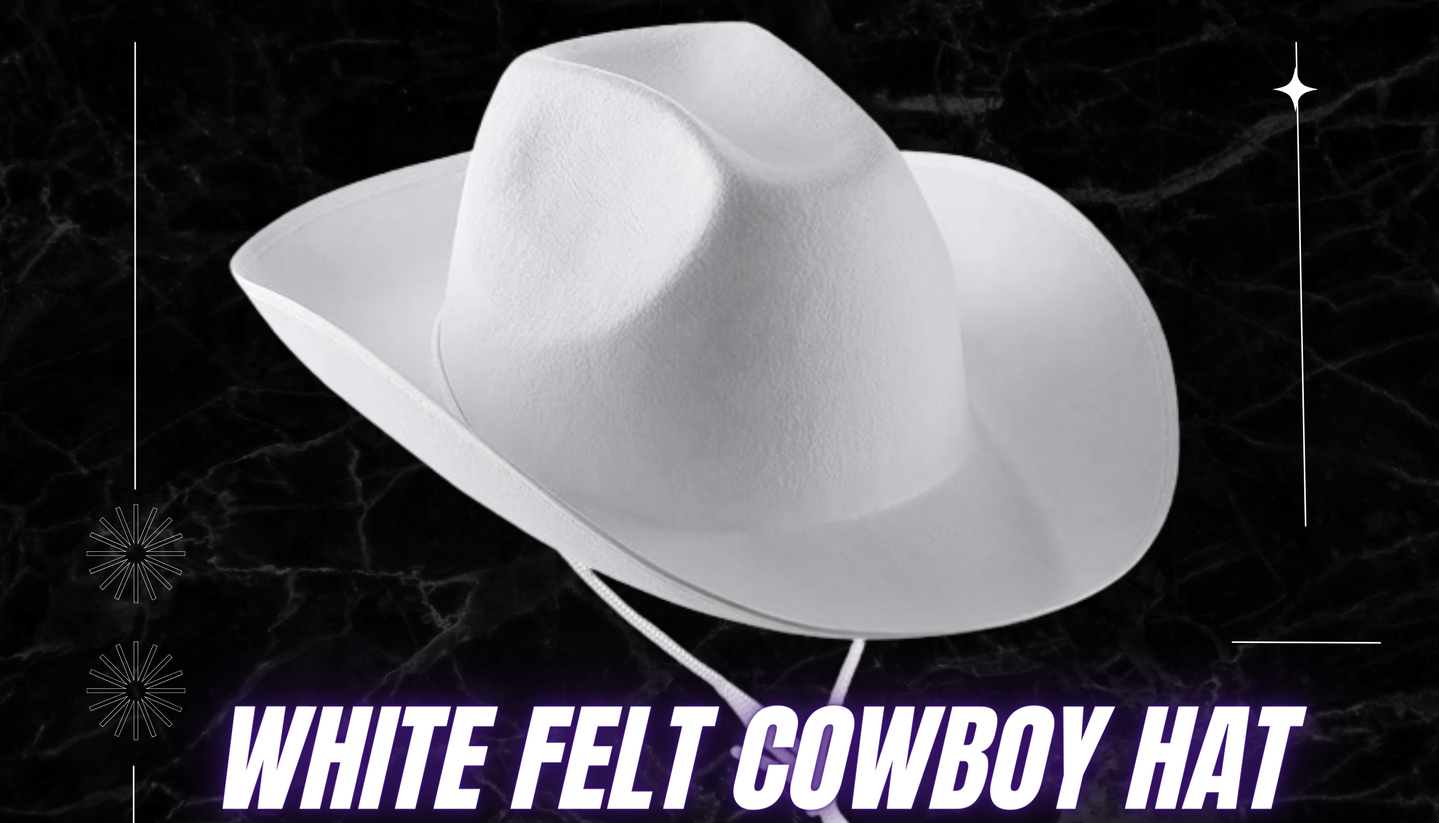 White Felt Cowboy Hat