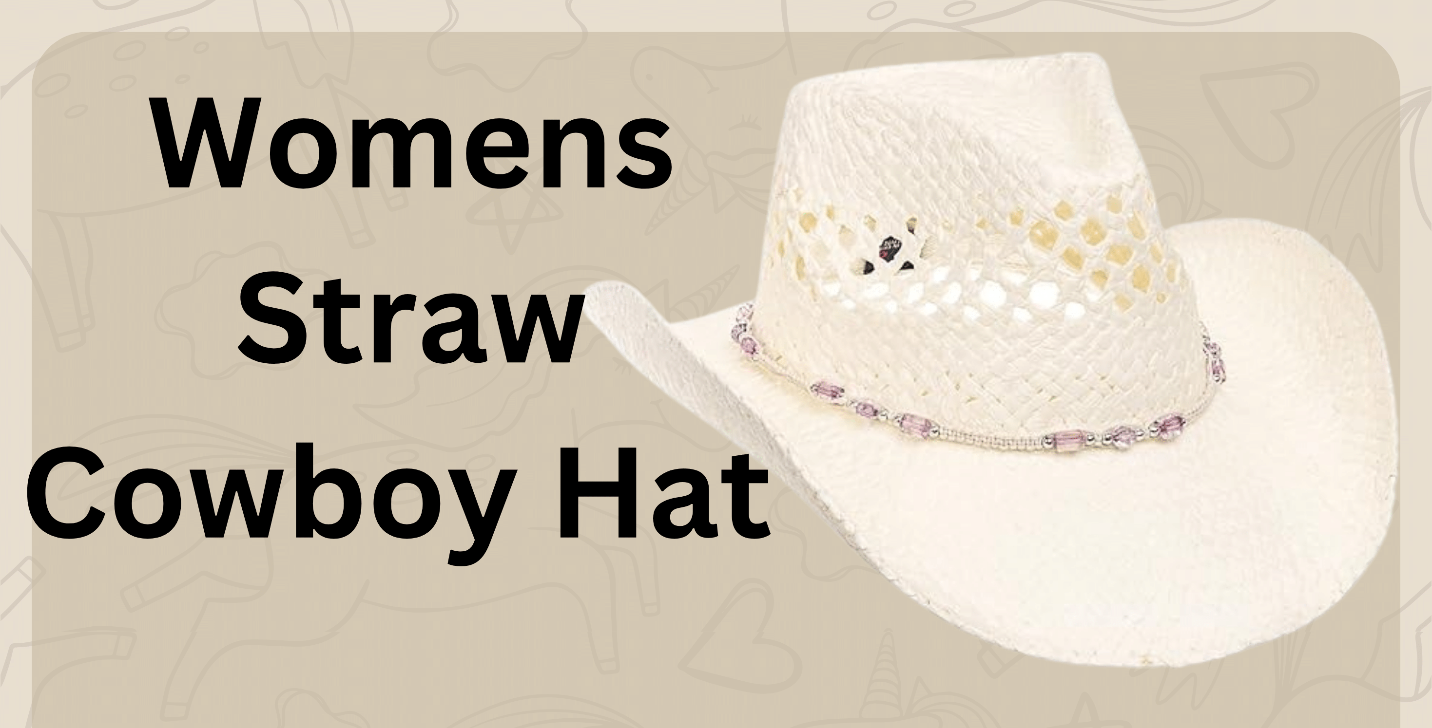 Womens Straw Cowboy Hat