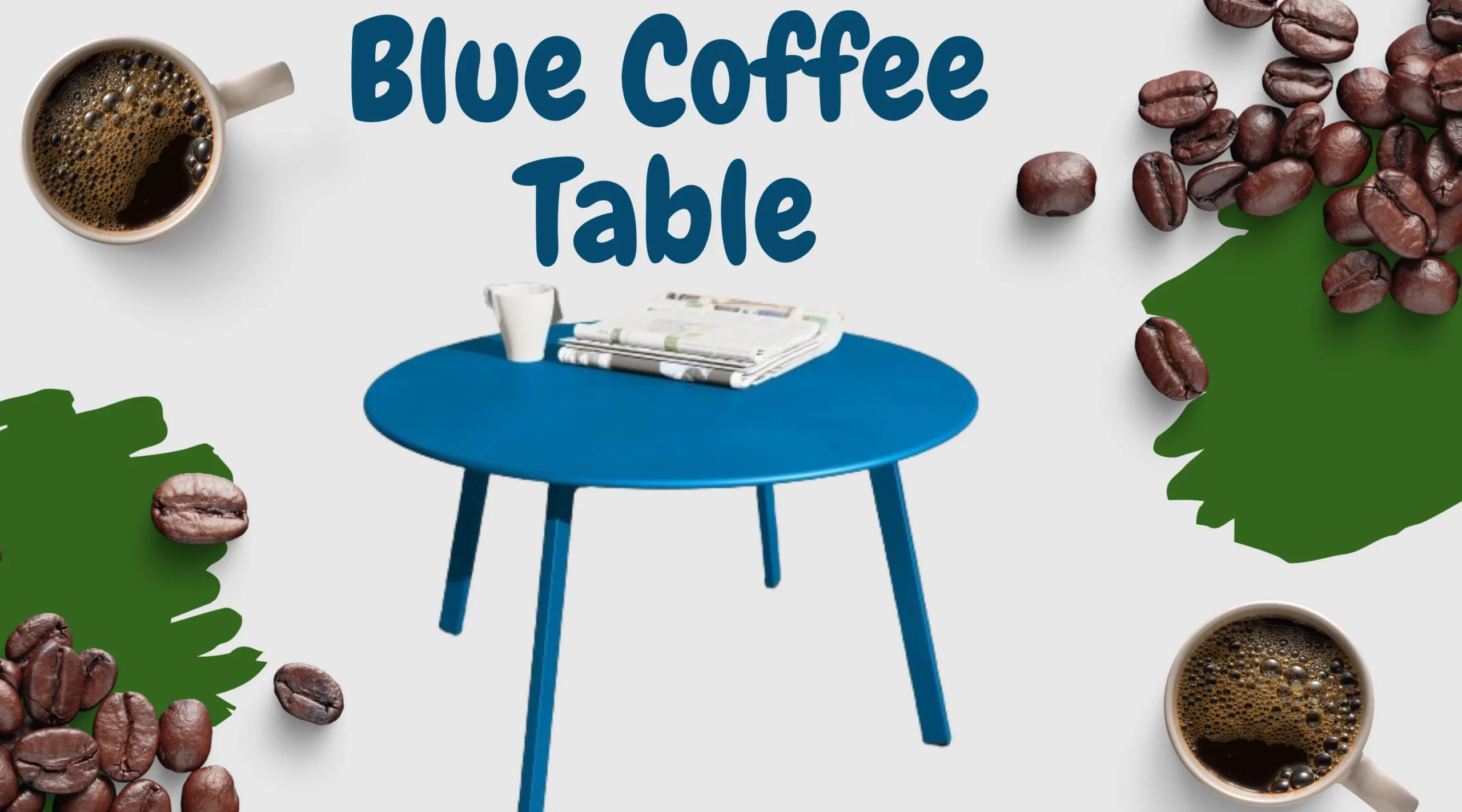 blue coffee table