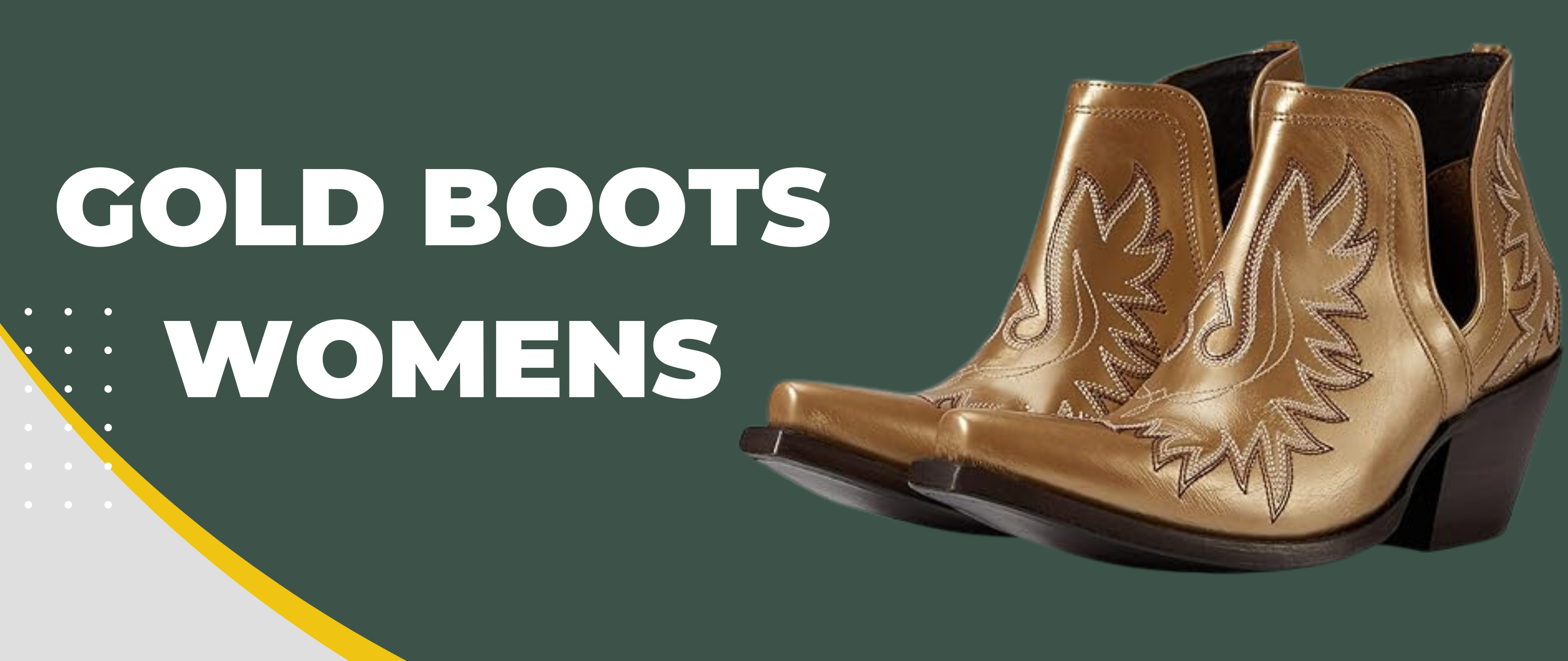 gold boots womens