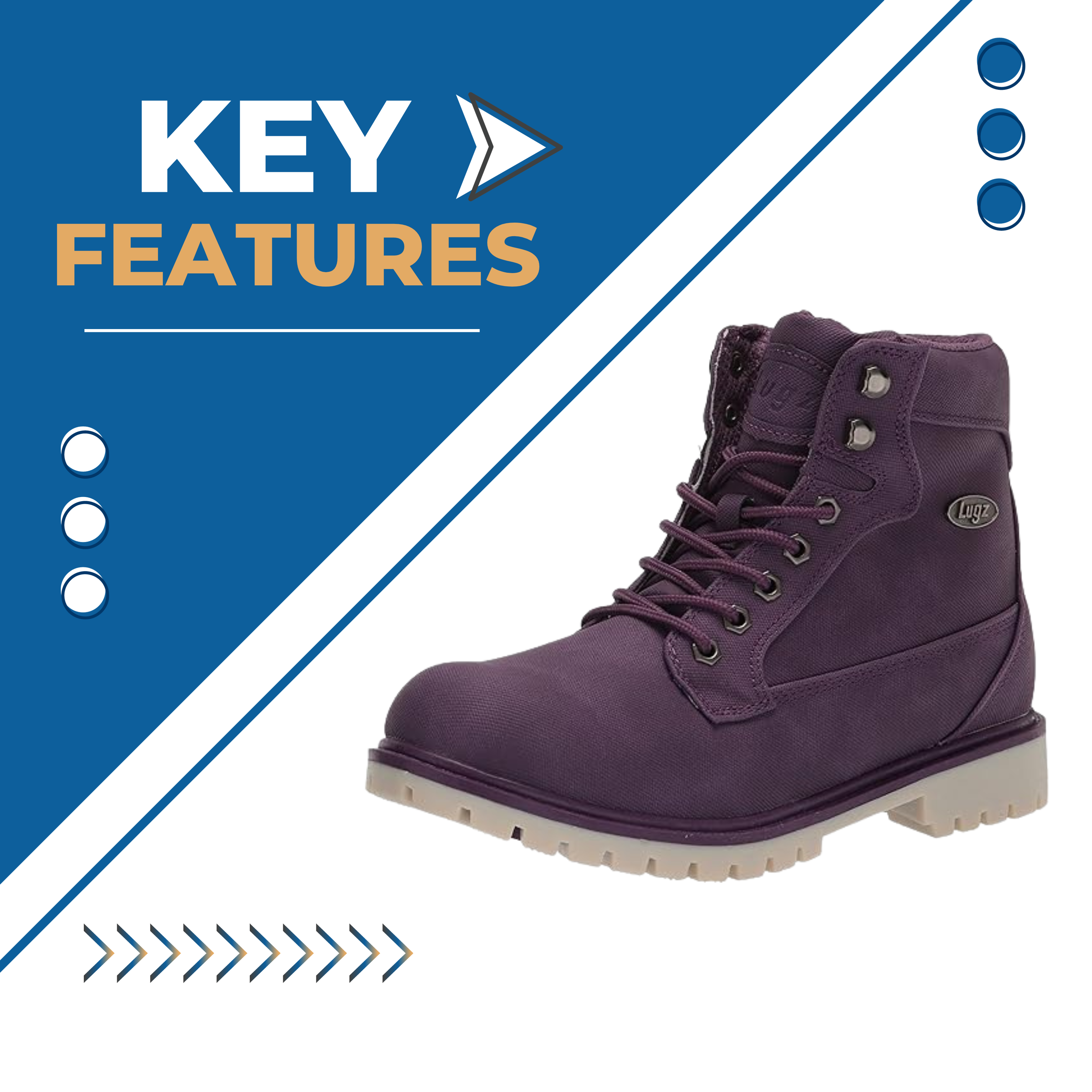 Violet boots for women