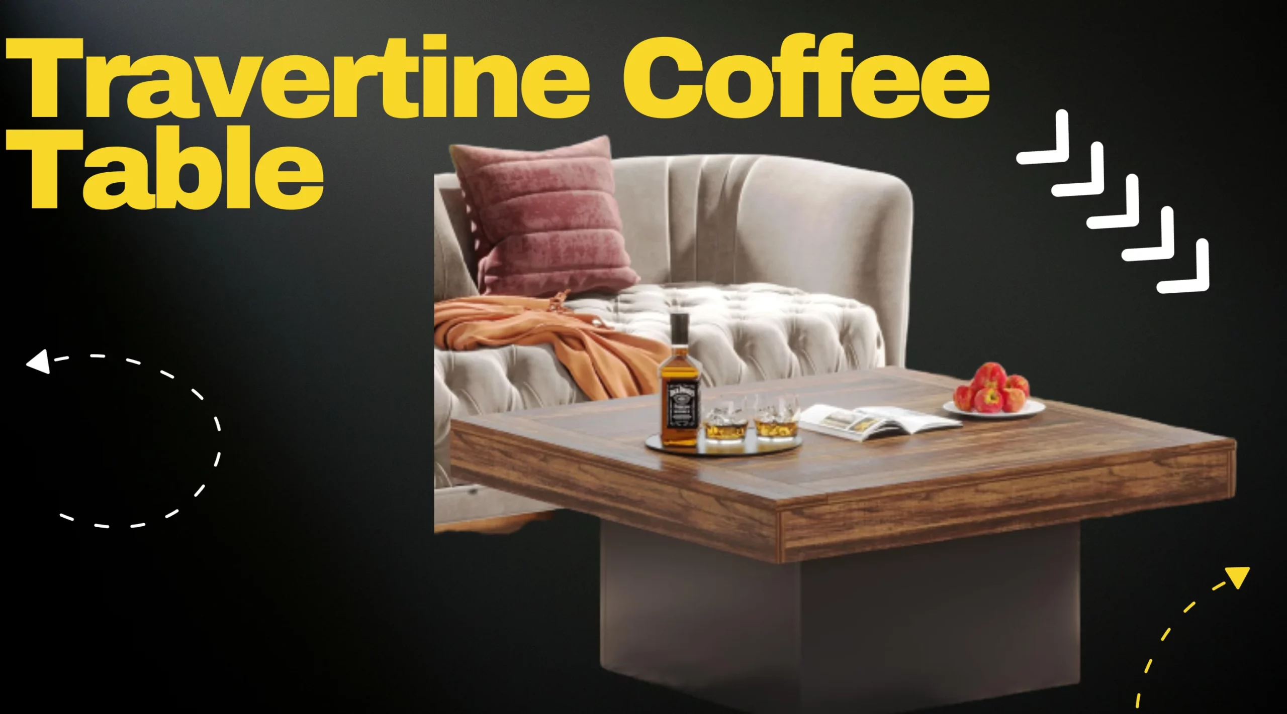 travertine coffee table