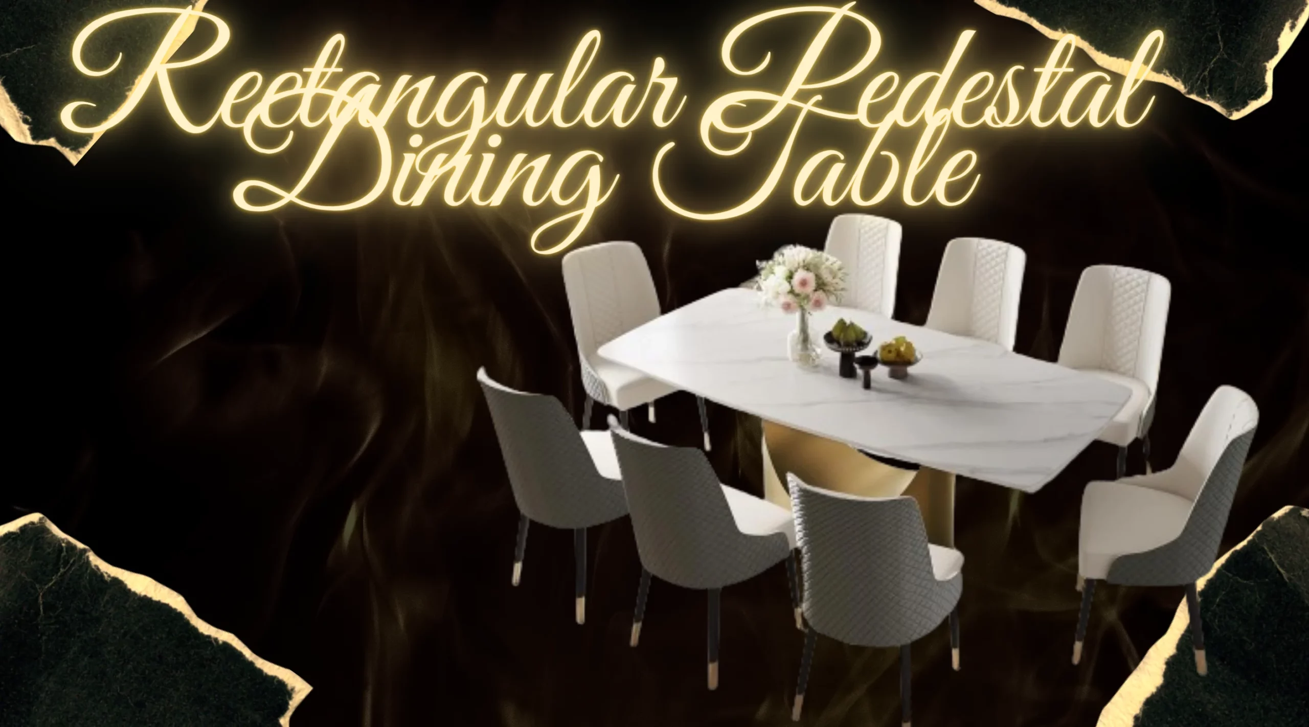 Rectangular Pedestal Dining Table