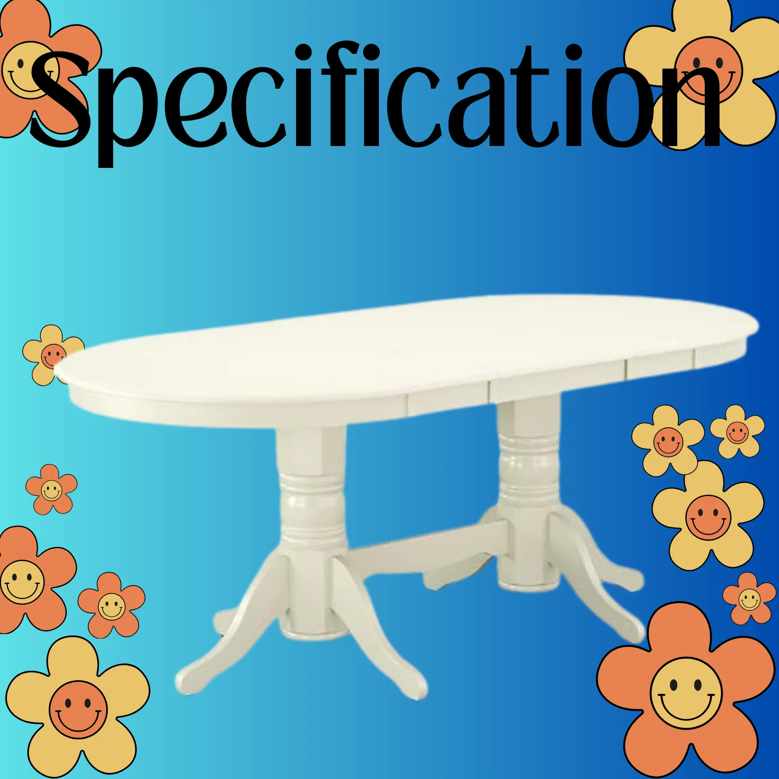 oval pedestal dining table