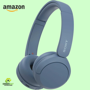 Sony WH-CH520 Best Wireless Bluetooth On-Ear Headphones with Microphone for Calls and Voice Control, Up to 50 Hours Battery Life with Quick Charge Function, Includes USB-C Charging Cable - Blue