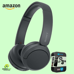 Sony WH-CH520/B Wireless Headphones with Microphone Black Bundle with 3 YR CPS Enhanced Protection Pack